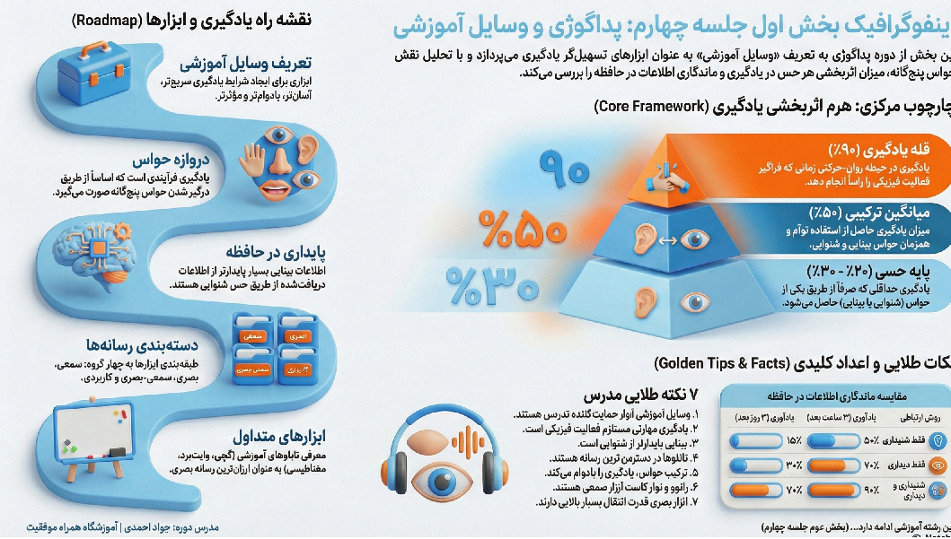 نمونه اینفوگرافیک دوره های آموزشی مربیگری و پداگوژی