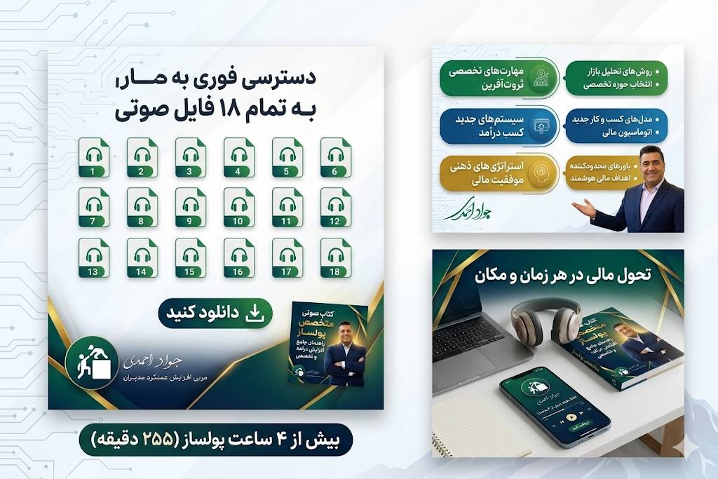 گالری تصاویر کتاب صوتی متخصص پولساز